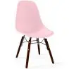 Buy Children Chair - Scandinavian Design - Dark Wooden Legs - Lumi Pink 61699 - in the UK