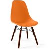 Buy Children's Chair - Scandinavian Design - Dark Wooden Legs - Lumi Orange 61699 home delivery