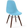 Buy Children's Chair - Scandinavian Design - Dark Wooden Legs - Lumi Light blue 61699 - prices