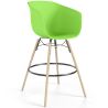 Buy Bar Stool - Scandinavian Style - Natural Wood Legs - Miscel Pastel green 61732 at MyFaktory