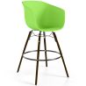 Buy Bar Stool - Scandinavian Style - Dark Wood Legs - Nubre Pastel green 61733 in the United Kingdom