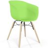 Buy Dining Chair - Scandinavian Style - Natural Wood Legs - Mangri Pastel green 61734 in the United Kingdom