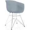 Buy Dining Chair - Scandinavian Style - Chrome Legs - Mangri Light grey 61730 in the United Kingdom