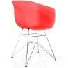 Buy Dining Chair - Scandinavian Style - Chrome Legs - Mangri Red 61730 in the United Kingdom
