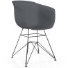 Buy Dining Chair - Scandinavian Style - Black Legs - Mangri Dark grey 61731 at MyFaktory