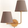 Buy Golden Wall Lamp with Cable and Two Shades - Glowena Brown 61743 - prices