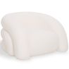 Buy Modern Armchair Upholstered In Cream White Bouclé Fabric – Curved And Comfortable Design - Noa White 61753 - in the UK