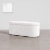 Buy Bench With Internal Storage Upholstered In Velvet Corduroy Fabric - Auren White 61765 - prices