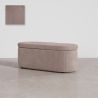 Buy Bench With Internal Storage Upholstered In Velvet Corduroy Fabric - Auren Taupe 61765 at MyFaktory