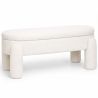 Buy Bench With Storage Upholstered In Off-White Bouclé Fabric – Modern Seat For Living Room And Bedroom - Kylna White 61772 - in the UK