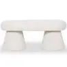Buy Modern Style Bench Upholstered In Bouclé Fabric - Nuvora White 61774 - in the UK