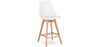 Buy Premium Brielle Scandinavian design bar stool with cushion - Wood White 59278 - in the UK