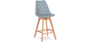 Buy Premium Brielle Scandinavian design bar stool with cushion - Wood Light grey 59278 at MyFaktory