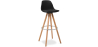 Buy Muriel Scandinavian design Bar stool with cushion - Wood Black 59279 - prices