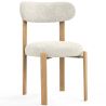 Buy Dining chair Chenille upholstered - Oak effect legs - Ergonomic and modern design - Essentia Ivory 61786 - prices