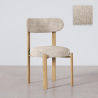 Buy Dining chair Chenille upholstered - Oak effect legs - Ergonomic and modern design - Essentia Cream 61786 - in the UK