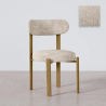 Buy Dining chair Chenille upholstered - Oak effect legs - Ergonomic and modern design - Essentia Cream 61786 - in the UK