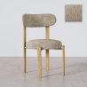 Buy Dining chair Chenille upholstered - Oak effect legs - Ergonomic and modern design - Essentia Taupe 61786 at MyFaktory