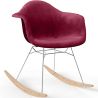Buy Rocking Chair Modern Fabric Upholstered – Nordic Style - Skandiva  Dark red 61813 in the United Kingdom