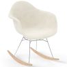 Buy Rocking Chair Bouclé with Arms – Scandinavian Design with Steel and Wood - Skandiva White 61814 - in the UK