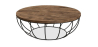 Buy Lisi industrial round coffee table - Wood and metal Natural wood 59283 - in the UK