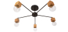 Buy Bell 5 bulbs ceiling lamp - Wood and metal Black 59296 - in the UK