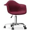 Buy Swivel Velvet Upholstered Office Chair with Wheels - Loy Dark red 60479 at MyFaktory