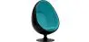 Buy Armchair Ele Chair Style - Black exterior -  Fabric Turquoise 59312 - in the UK