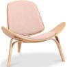Buy Designer Armchair - Scandinavian Armchair - Fabric Upholstery - Peach - Luna Fersken 61830 - in the UK