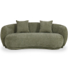 Buy Sofa Design Curved - Contemporary Style - Upholstered in Chenille - 3 Seater - Onda Olive 61557 at MyFaktory