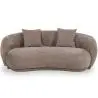 Buy Curved Contemporary Style Design Sofa Upholstered in Chenille - Onda Taupe 61557 in the United Kingdom