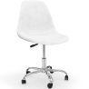 Buy Office Chair Swivel with Wheels – Velvet Upholstery – Steel Legs - Brielle  White 61831 - in the UK