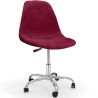 Buy Office Chair Swivel with Wheels – Velvet Upholstery – Steel Legs - Brielle  Dark red 61831 in the United Kingdom