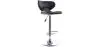 Buy Swivel Chromed Metal Curved Back Bar Stool - Height Adjustable Black 49743 - in the UK