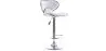Buy Swivel Chromed Metal Curved Back Bar Stool - Height Adjustable White 49743 - prices