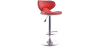 Buy Swivel Chromed Metal Curved Back Bar Stool - Height Adjustable Red 49743 at MyFaktory
