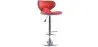 Buy Swivel Chromed Metal Curved Back Bar Stool - Height Adjustable Red 49743 at MyFaktory