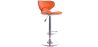 Buy Swivel Chromed Metal Curved Back Bar Stool - Height Adjustable Orange 49743 home delivery