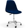 Buy Office Chair Swivel with Wheels – Velvet Upholstery – Steel Legs - Brielle  Dark blue 61831 - in the UK