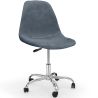 Buy Office Chair Swivel with Wheels – Velvet Upholstery – Steel Legs - Brielle  Dark grey 61831 - prices