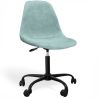 Buy Office Chair Swivel with Wheels – Velvet Upholstery – Steel Black Legs - Brielle  Pastel blue 61832 with a guarantee