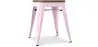 Buy Industrial Design Stool - Wood & Steel - 45cm - Metalix Pastel pink 58350 - prices