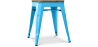 Buy Bistrot Metalix Stool wooden - Metal - 45 cm Turquoise 58350 - prices