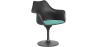 Buy Dining Chair with Armrests - Black Swivel Chair - Tulipa Turquoise 59260 - in the UK