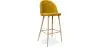 Buy Fabric Upholstered Stool - Scandinavian Design - 76cm - Bennett Yellow 59356 - in the UK