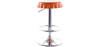 Buy Swivel Chromed Metal Bottle Cap Bar Stool - Height Adjustable Orange 49737 at MyFaktory