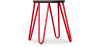 Buy Hairpin Stool - 43cm - Dark wood and metal Red 58384 in the United Kingdom