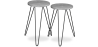 Buy X2 industrial auxiliary tables with Hairpin legs - Wood and metal Grey 59463 - in the UK