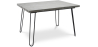 Buy 120x90 Hanna Industrial dining table style Hairpin legs - Wood and metal Grey 59464 - in the UK