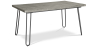 Buy 150x90 Holly Industrial dining table style Hairpin legs - Wood and metal Grey 59465 - prices